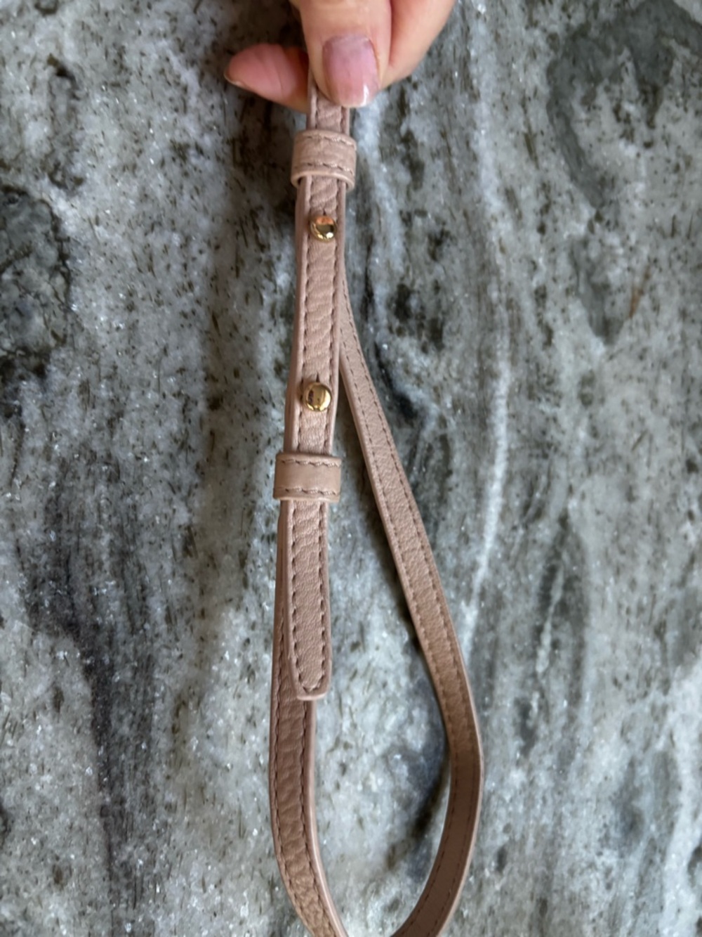 Tory Burch Pebbled Leather Card Wallet with Gold Logo Blush Pink - Picture 9 of 10